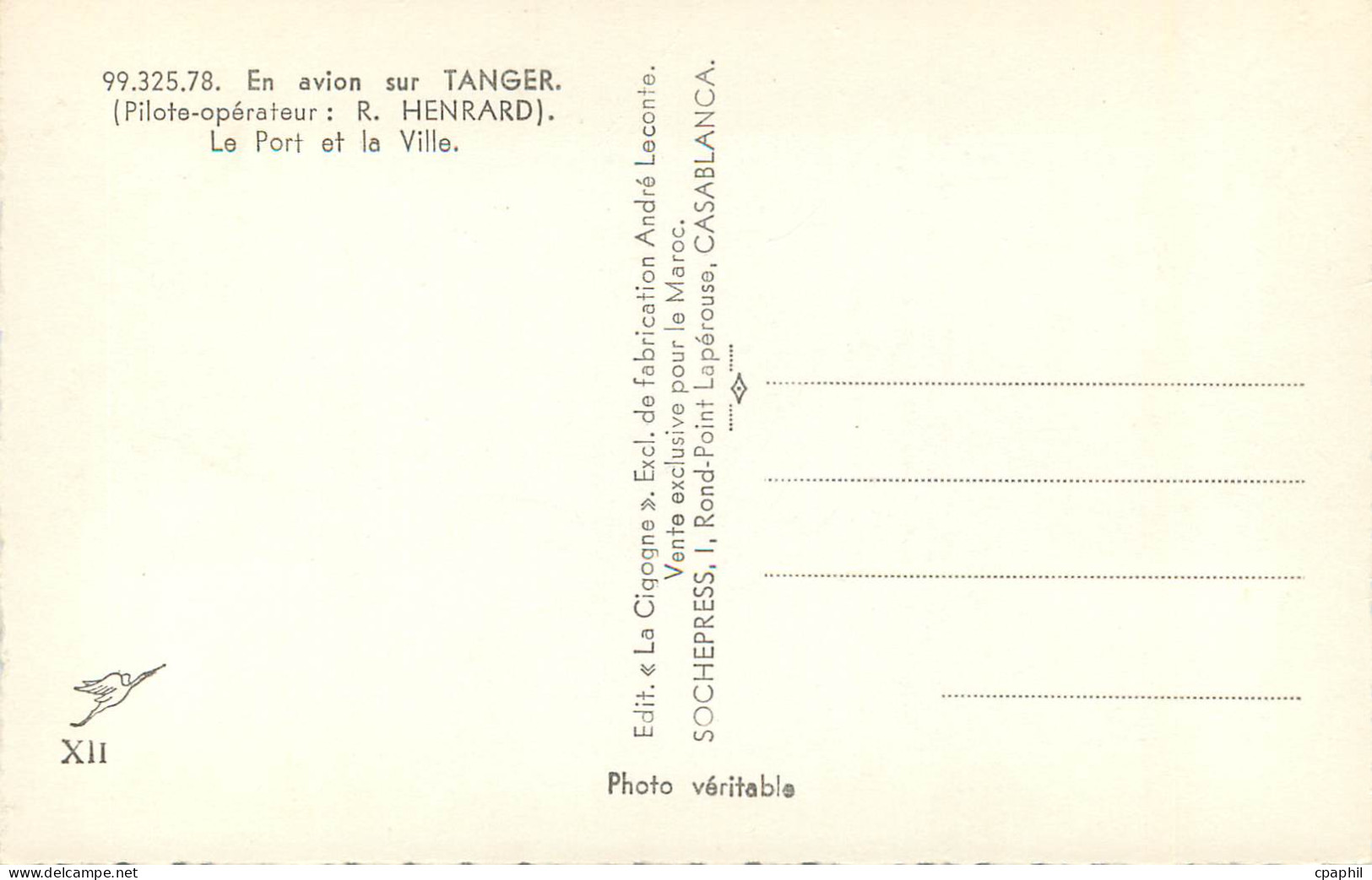 CPM Tanger En Avion - Tanger