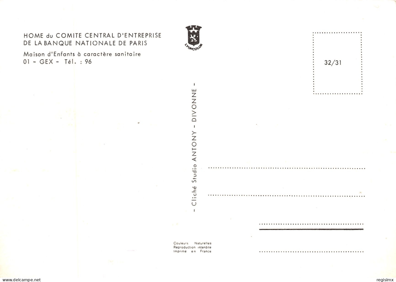 01-GEX-N°3511-D/0295 - Gex