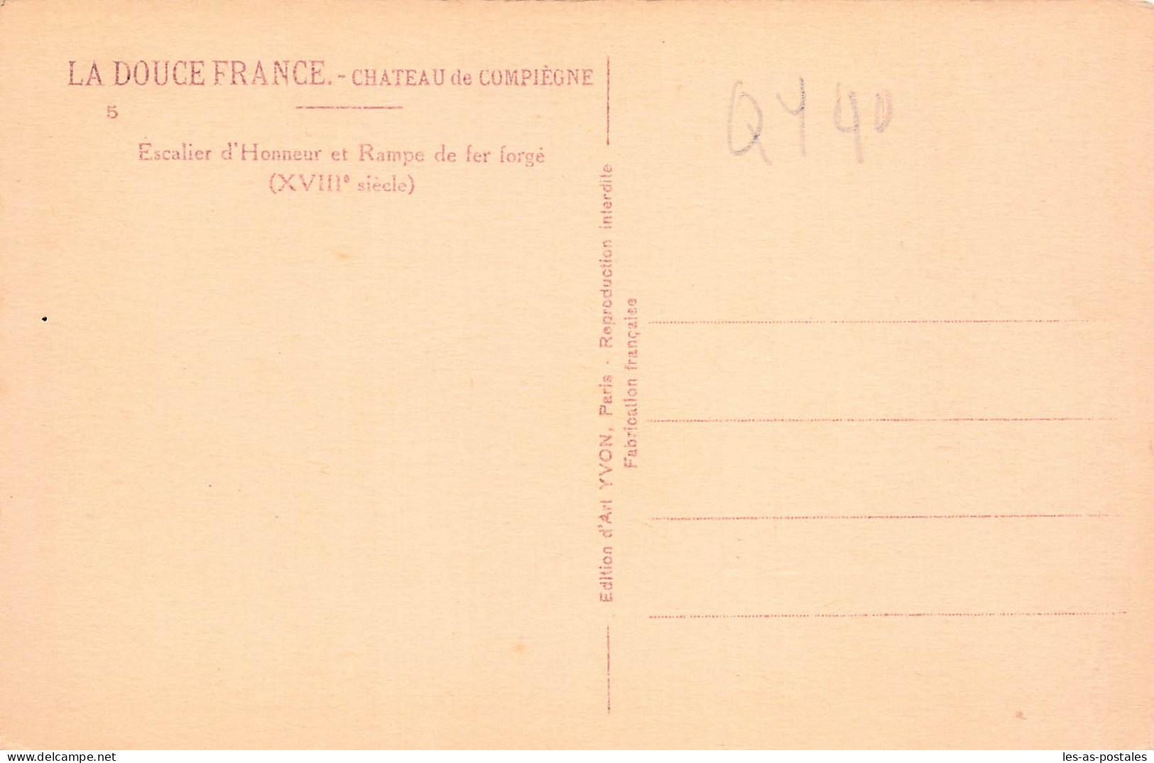60 COMPIEGNE CHATEAU DE COMPIEGNE - Compiegne