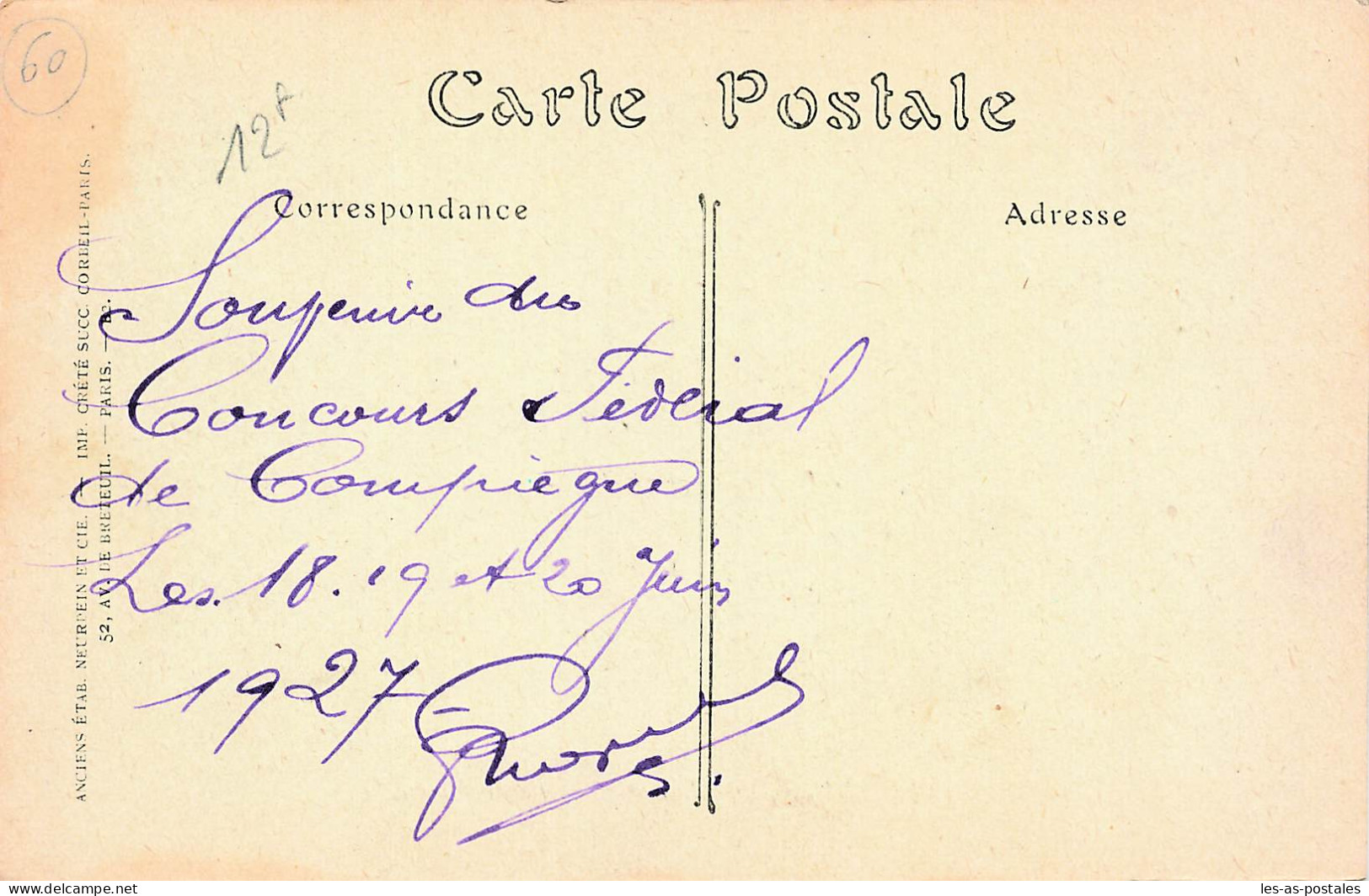 60 COMPIEGNE VUE GENERALE - Compiegne