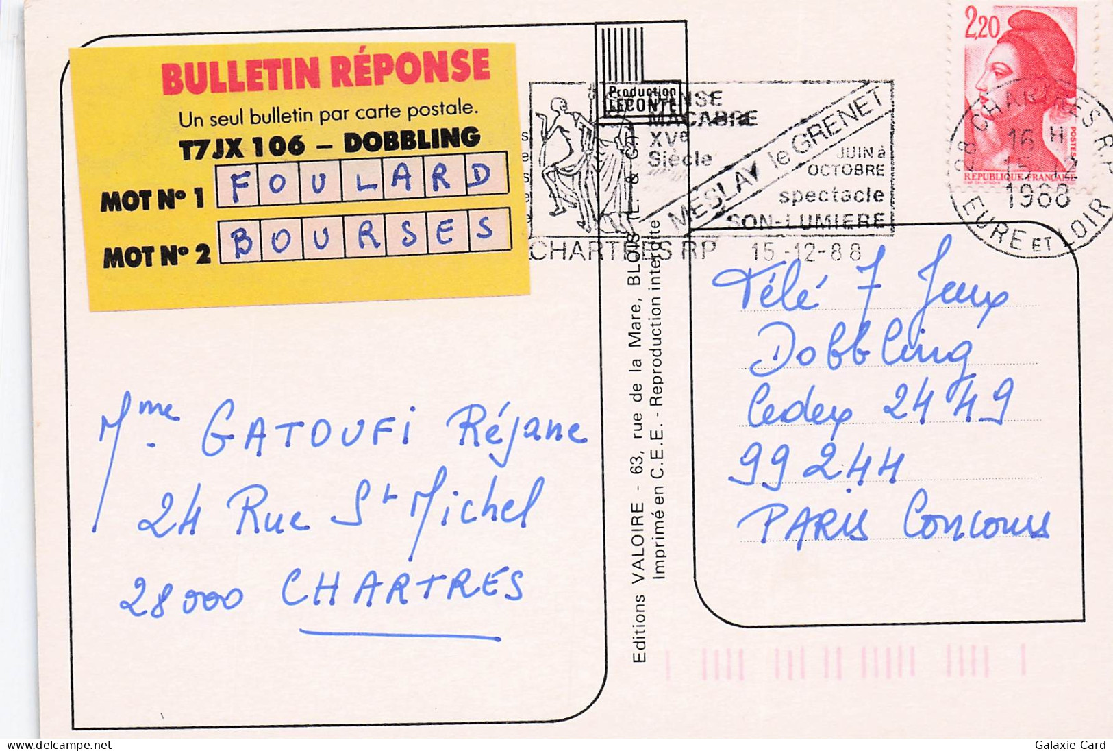 28 CHARTRES CARTE POSTALE - Chartres