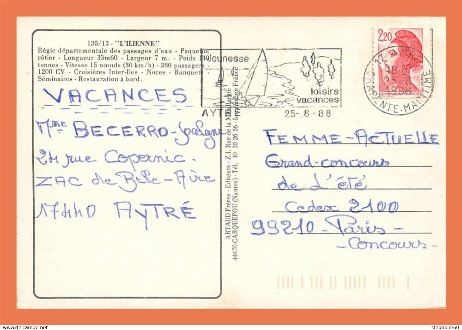 A467 / 075 Paquebot (l'ilienne ) - Fischerei
