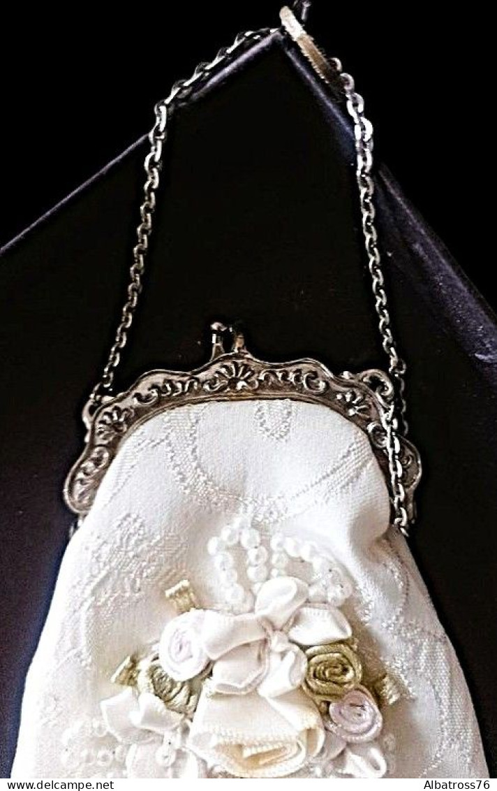XIXe: Aumônière Dentelle Et "binocles" De Dentelière. - Other & Unclassified