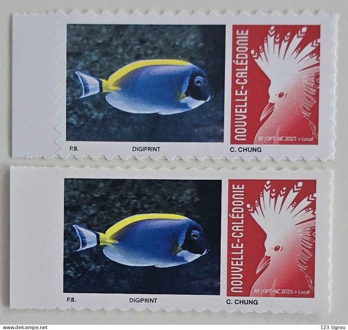 VARIETE CAGOU PERSONNALISE LOGO POISSON CHIRURGIEN A POITRINE BLANCHE 2025 EXTRAIT D'UNE FEUILLE DE 10 TIMBRES TB - Unused Stamps
