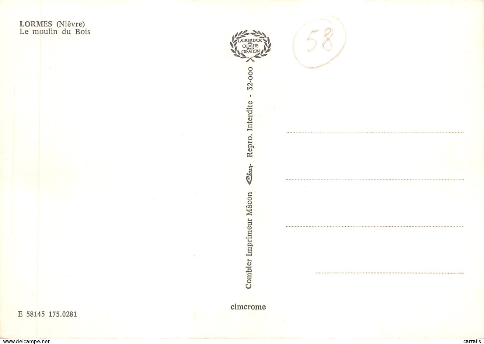 58-LORMES-N°4523-E/0231 - Lormes
