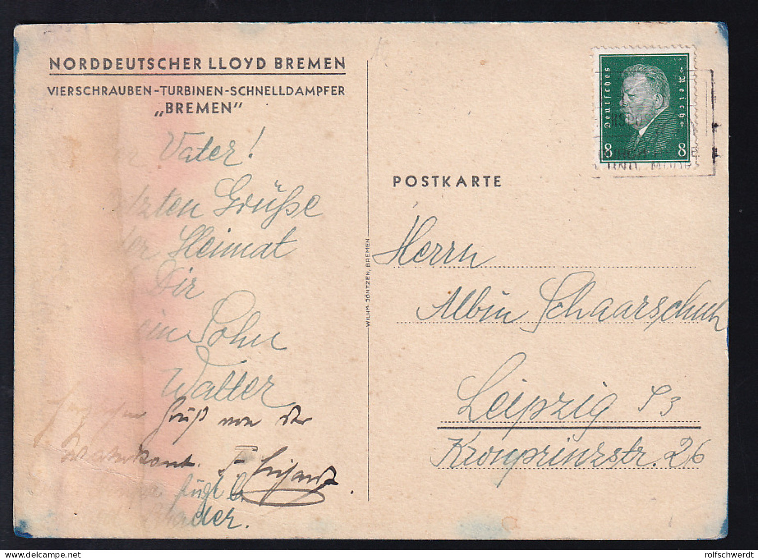 Dampfer "Bremen" - Dampfer