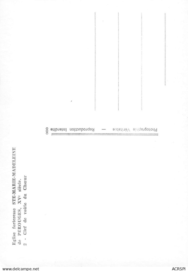 01 PEROUGES Clef De Voute Du Choeur 10 (scan Recto Verso)KEVREN0708 - Pérouges