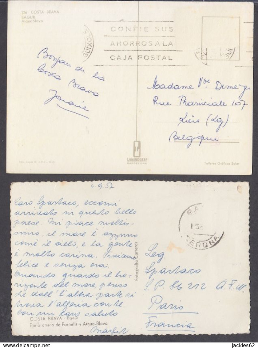 F0674/ BAGUR, 2 Postales - Gerona