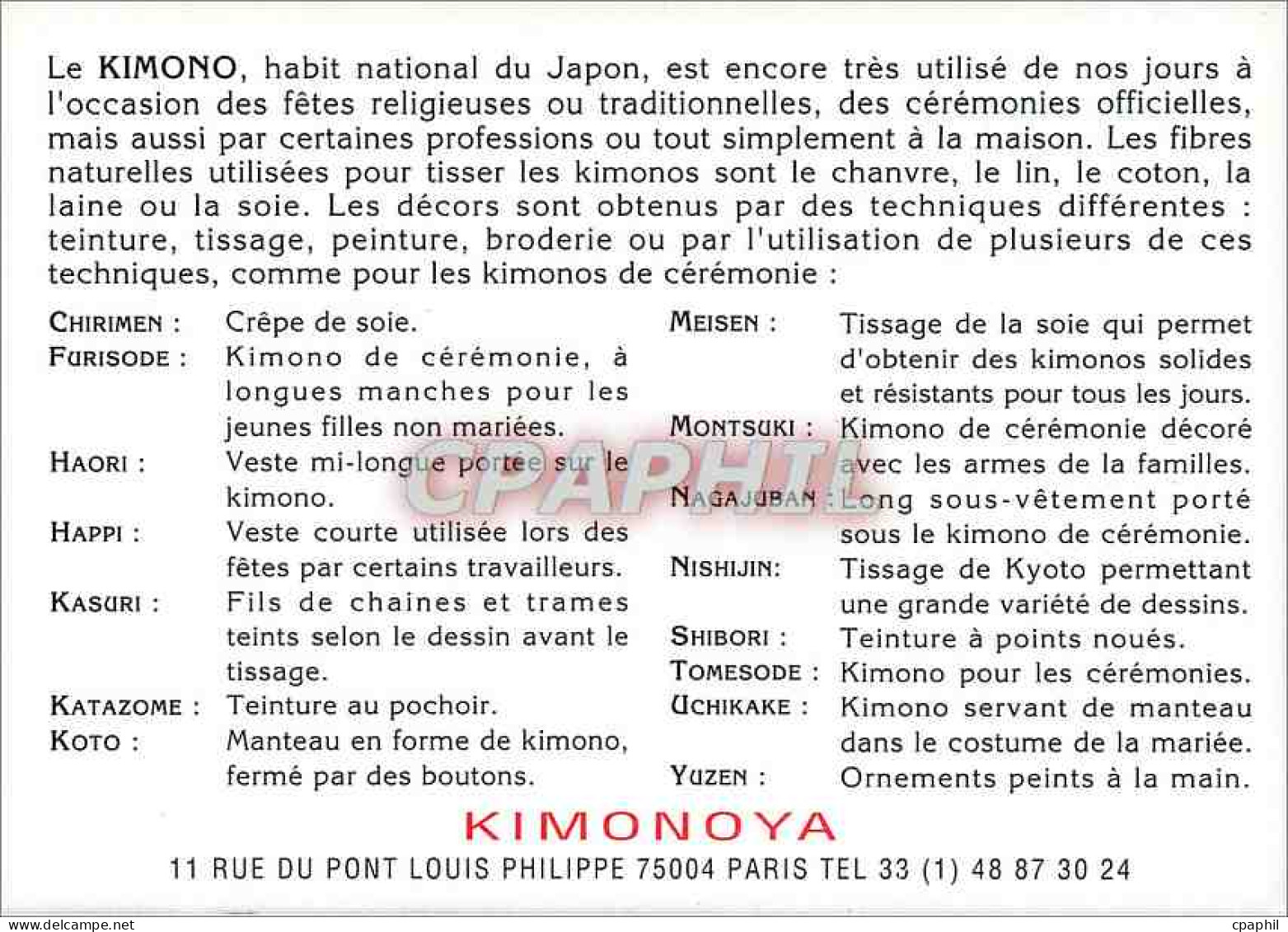 CPA Kimonoya - Werbepostkarten