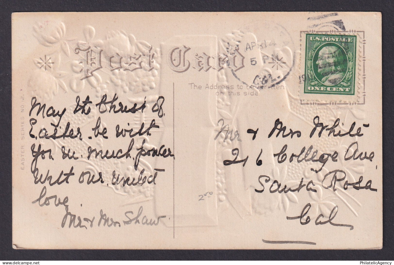 UNITED STATES, Postcard, Happy Easter - Ostern
