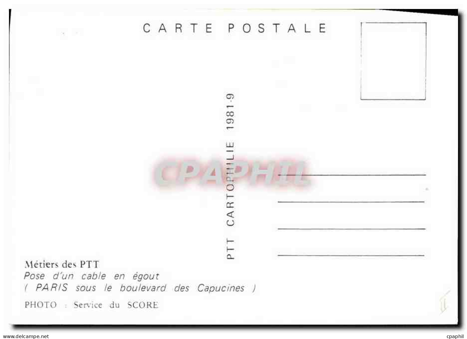 CPM Les Lignes Tirage Du Cable - Post & Briefboten