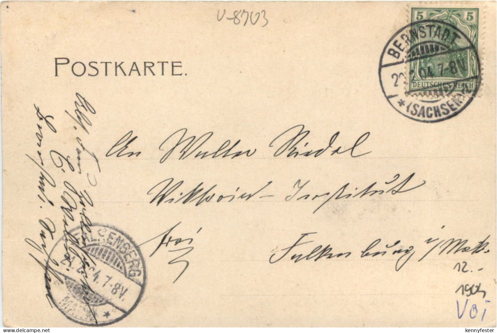 Kunersdorf - Post Bernstadt - Görlitz