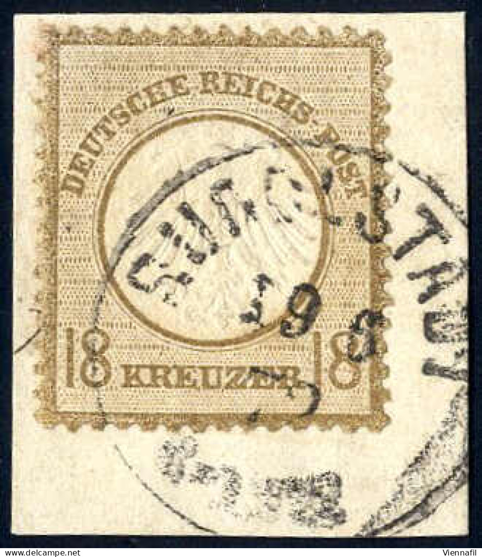 Gest. 1872, Freimarken Adler Mi Kleinem Brustschild, 18 Kr. Gestempelt, Signiert, Befund ZENKER, Michel Nr. 11, € 500,- - Other & Unclassified