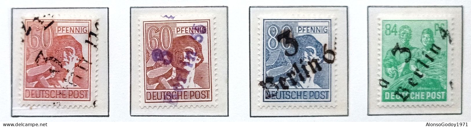 Occupazioni Alleati 1948, Provvisorie, MNH, Nuovi, Berlino, Serie Completa. - Unused Stamps