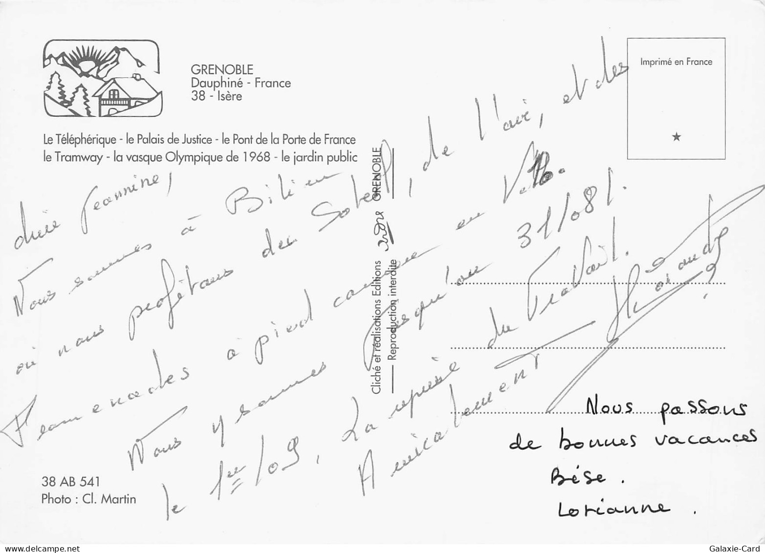38 GRENOBLE TELEPHERIQUE - Grenoble