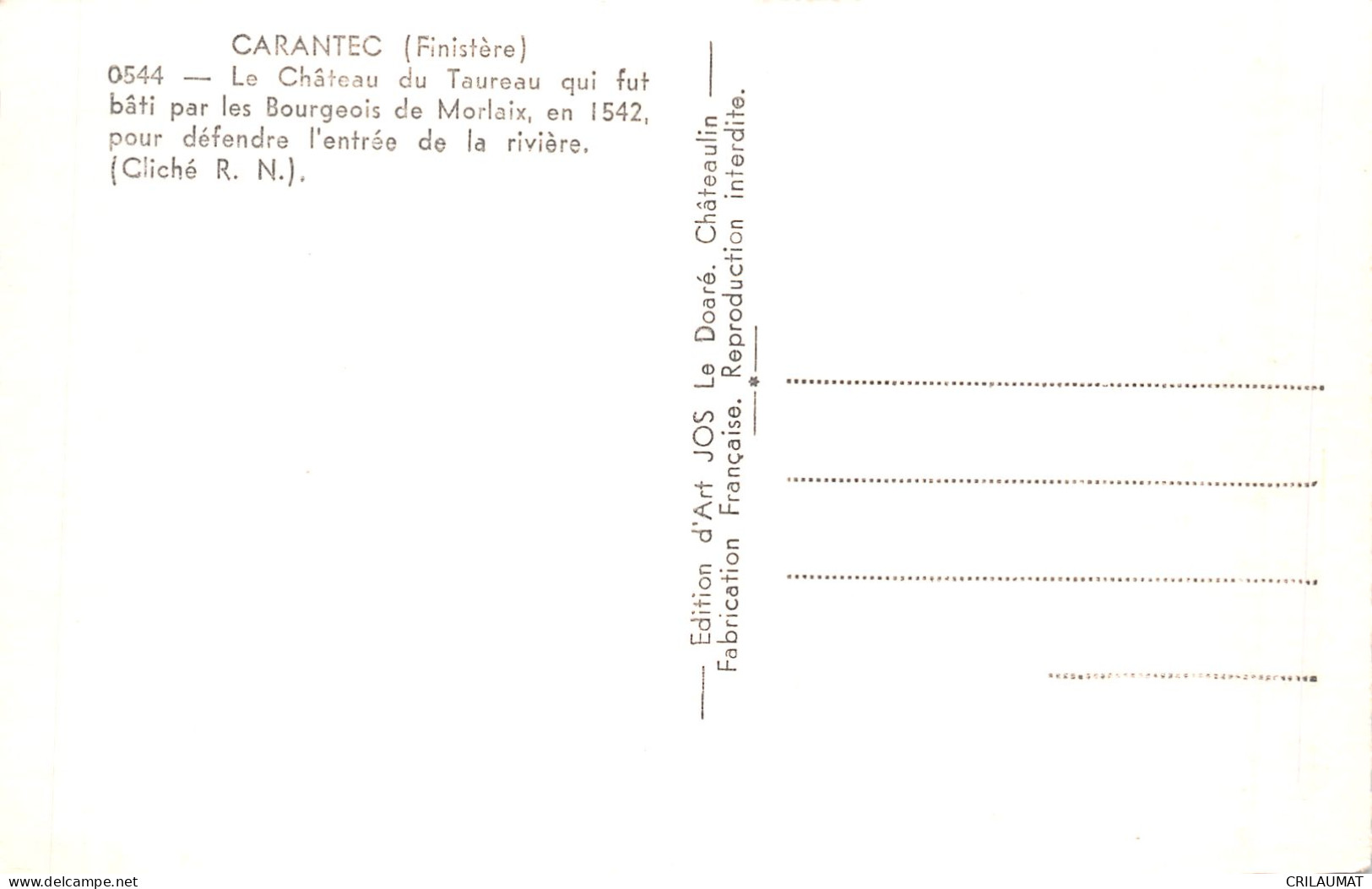 29 CARANTEC LE CHÂTEAU - Carantec