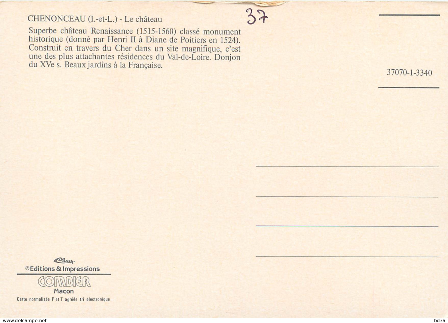 37 - CHENONCEAU - Chenonceaux