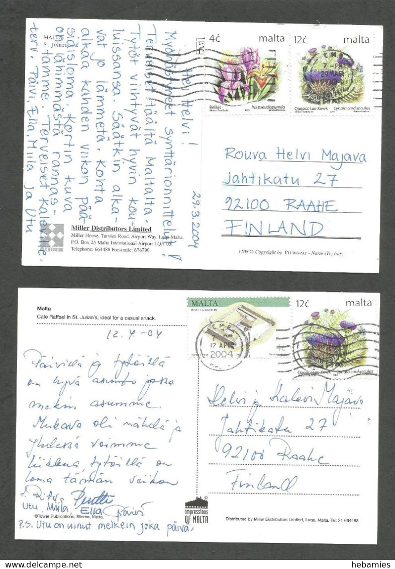 St. JULIAN's - 2 Postcards - MALTA - - Malta