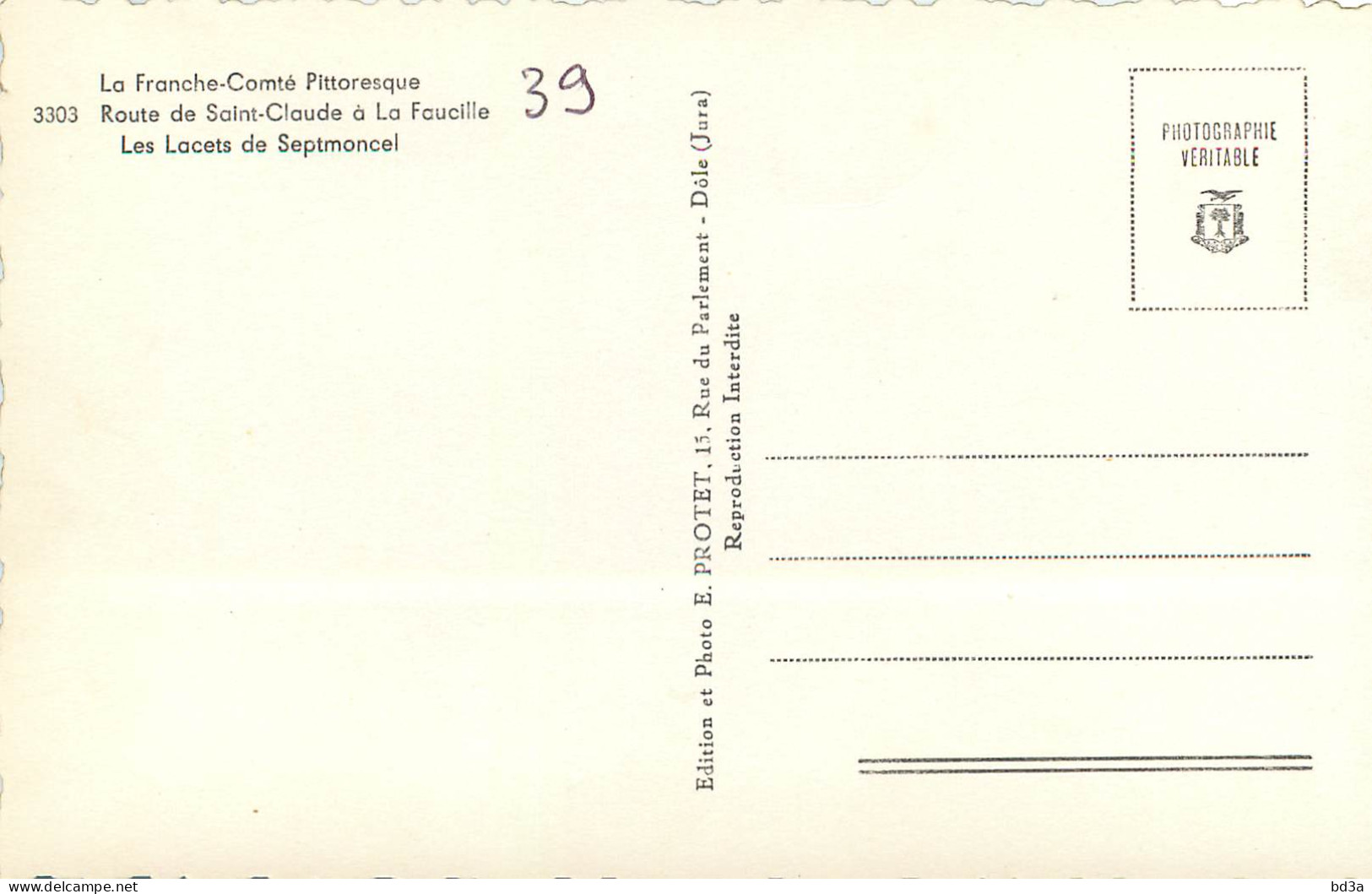 39 - LES LACETS DE SEPTMONCEL - Septmoncel