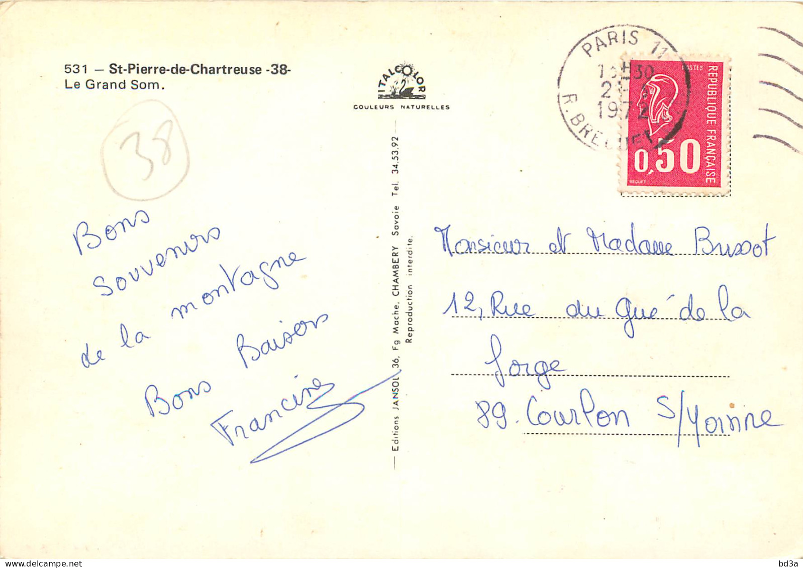 38 - SAINT PIERRE DE CHARTREUSE - Chartreuse