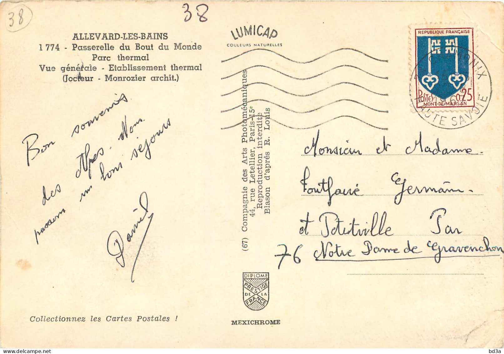 38 - ALLEVARD LES BAINS - Allevard