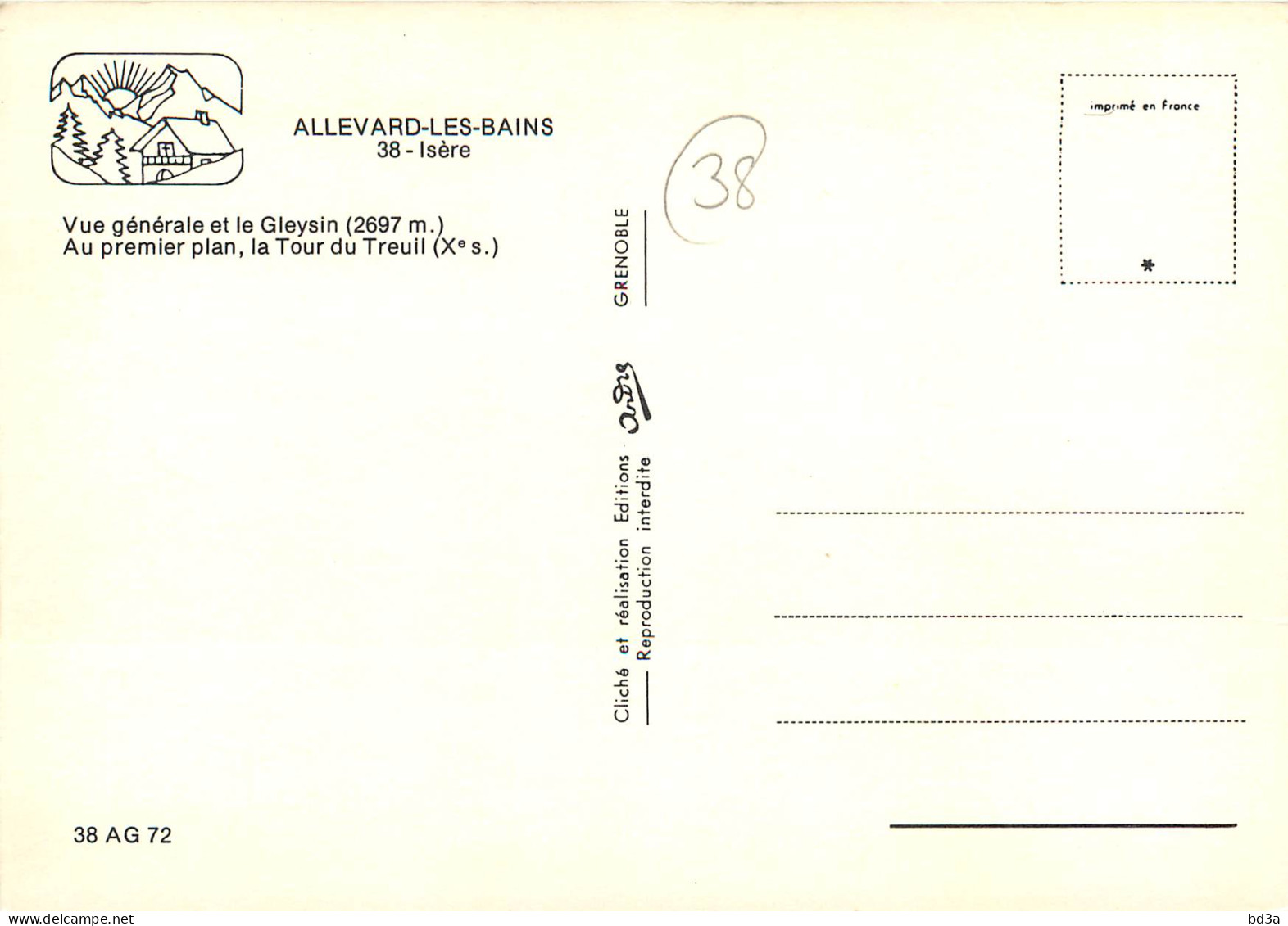 38 - ALLEVARD LES BAINS - Allevard
