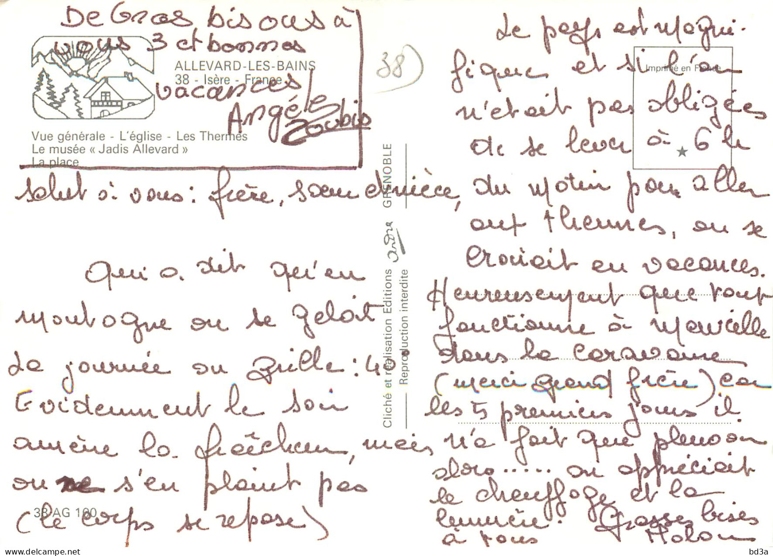 38 - ALLEVARD LES BAINS - Allevard