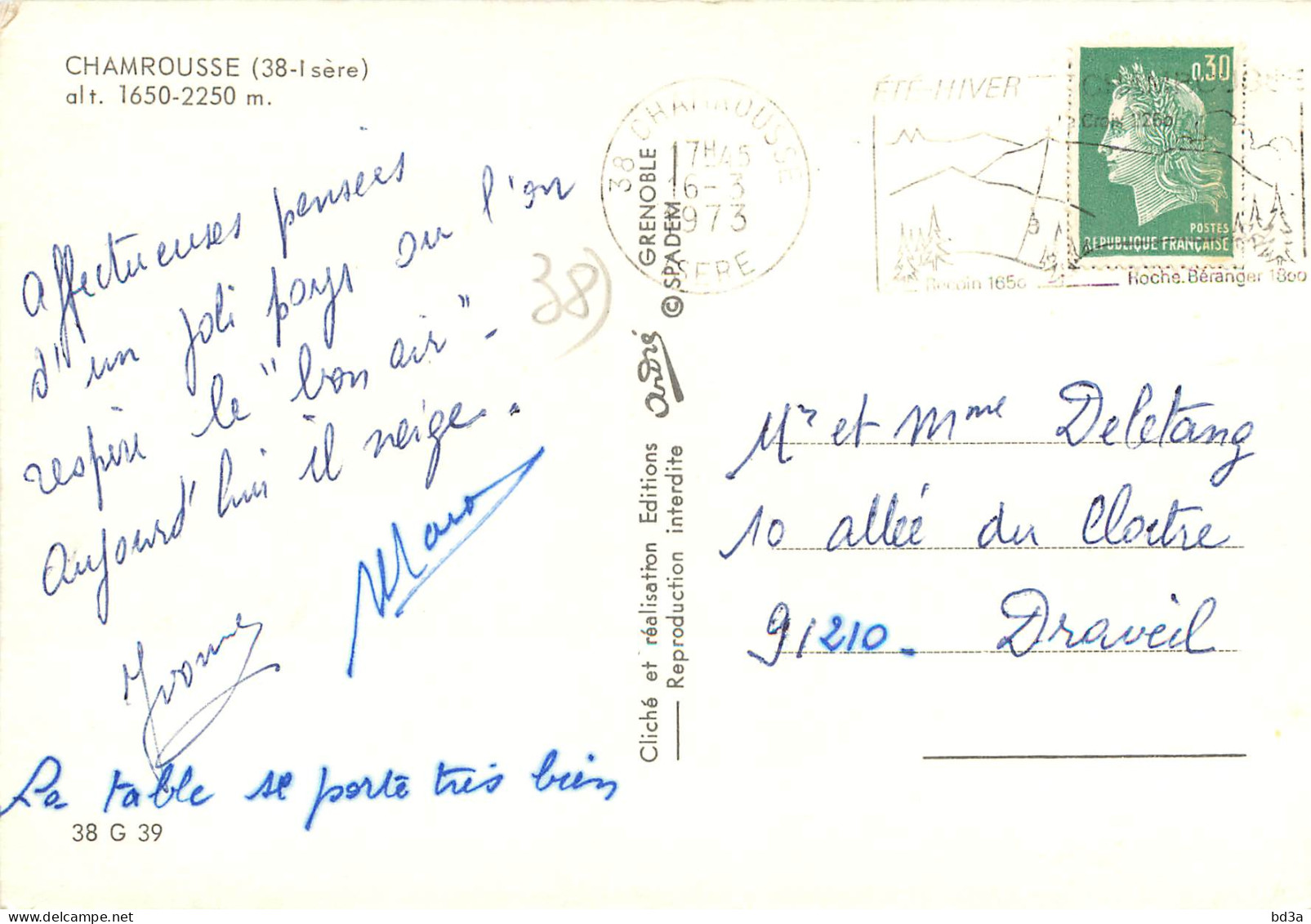 38 - CHAMROUSSE - Chamrousse