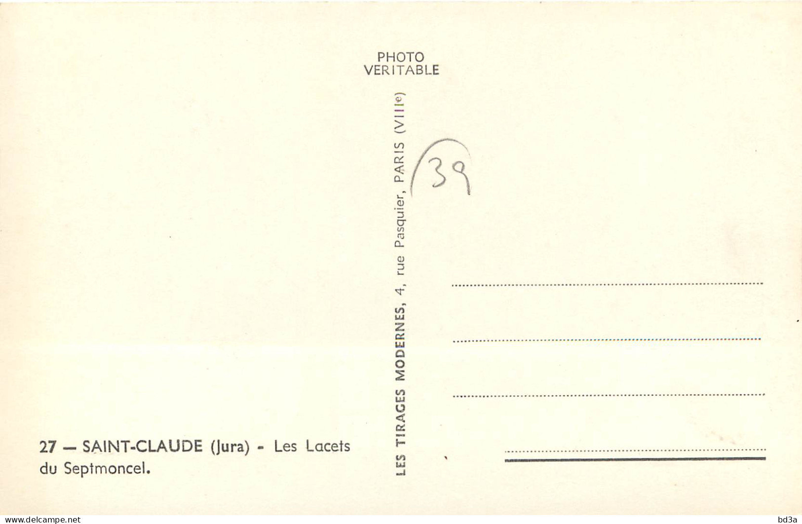 39 - LES LACETS DE SEPTMONCEL - Septmoncel