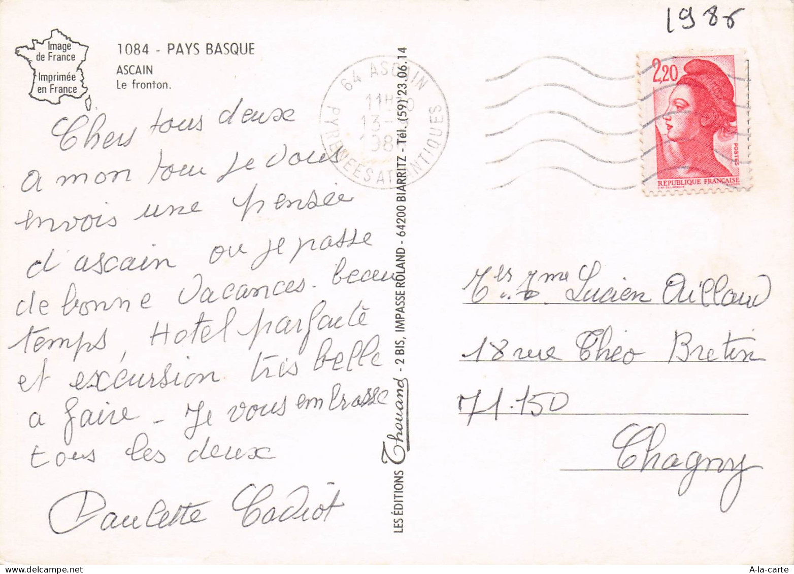 64 ASCAIN LE FRONTON - Ascain