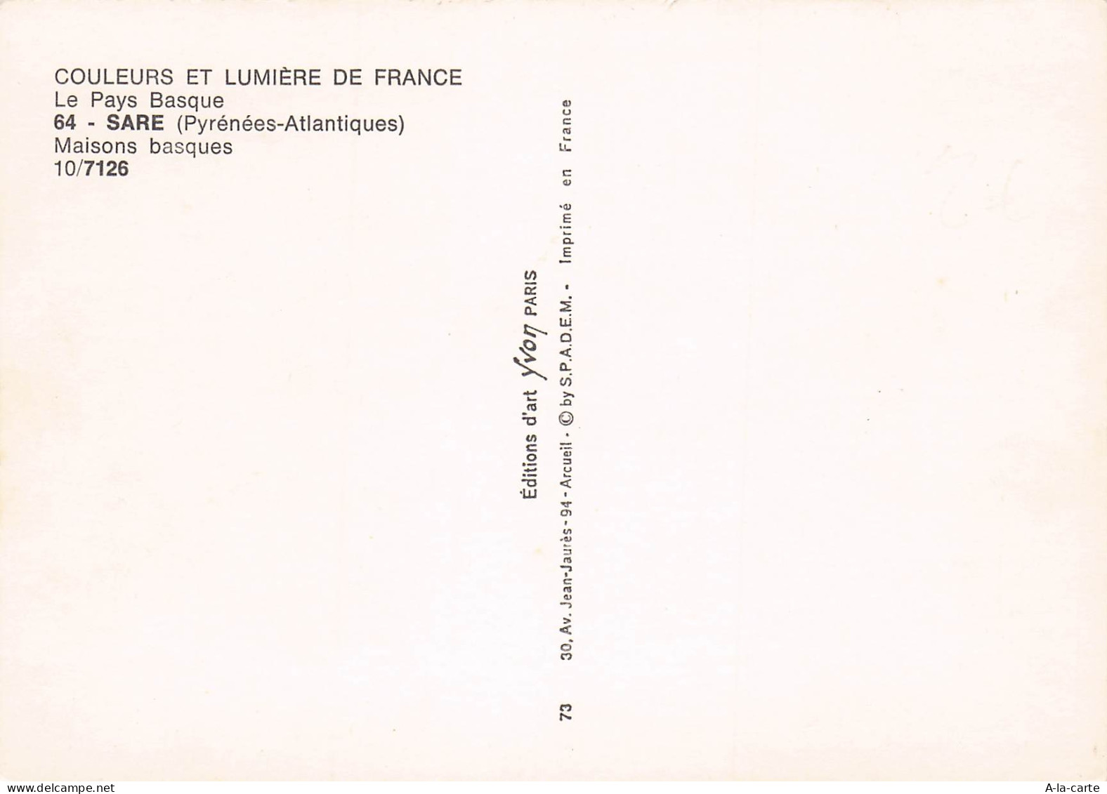 64 SARE MAISONS BASQUES - Sare