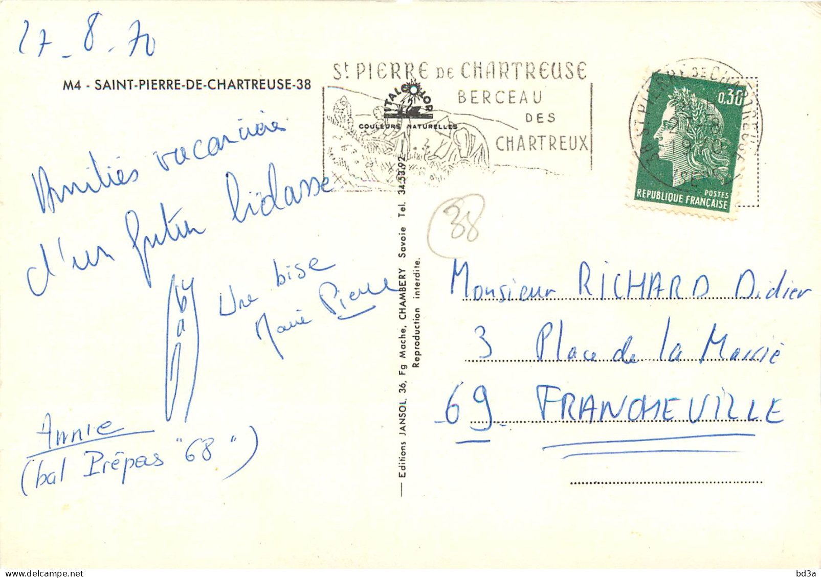 38 - SAINT PIERRE DE CHARTREUSE - Chartreuse
