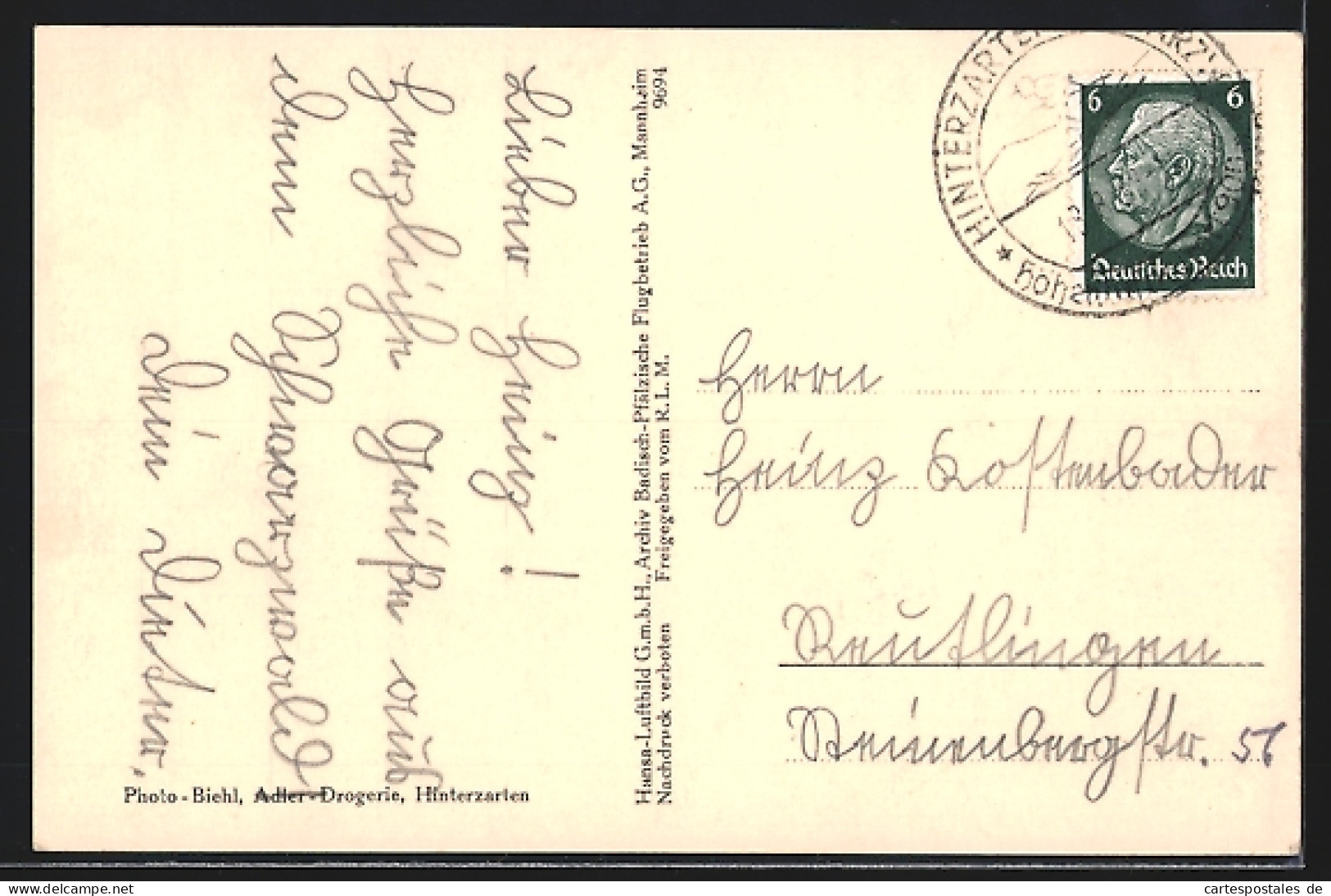 AK Hinterzarten, Totalansicht, Luftbild - Hinterzarten
