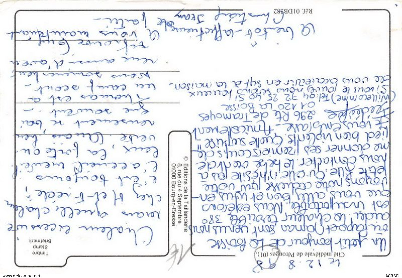 Cite Medievale De Perouges 5(scan Recto-verso) MA1123 - Pérouges
