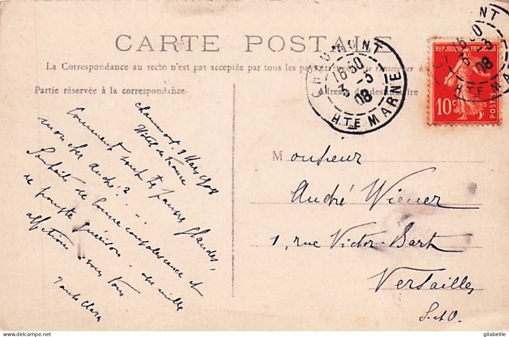 52 -  CHAUMONT - La Prefecture - 1908 - Chaumont