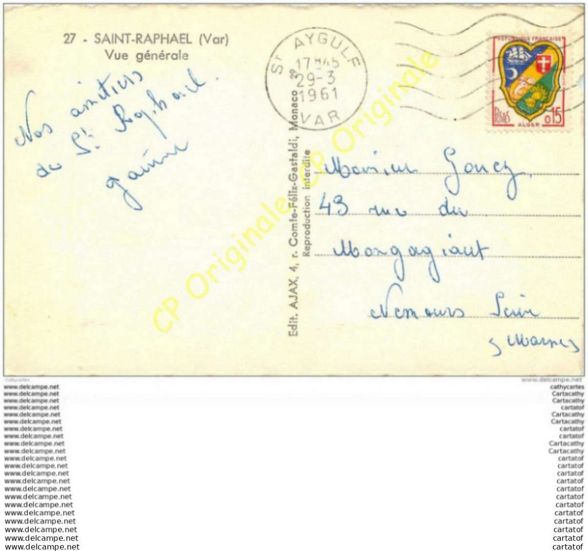 83.  SAINT RAPHAEL .  Vue Générale . - Saint-Raphaël