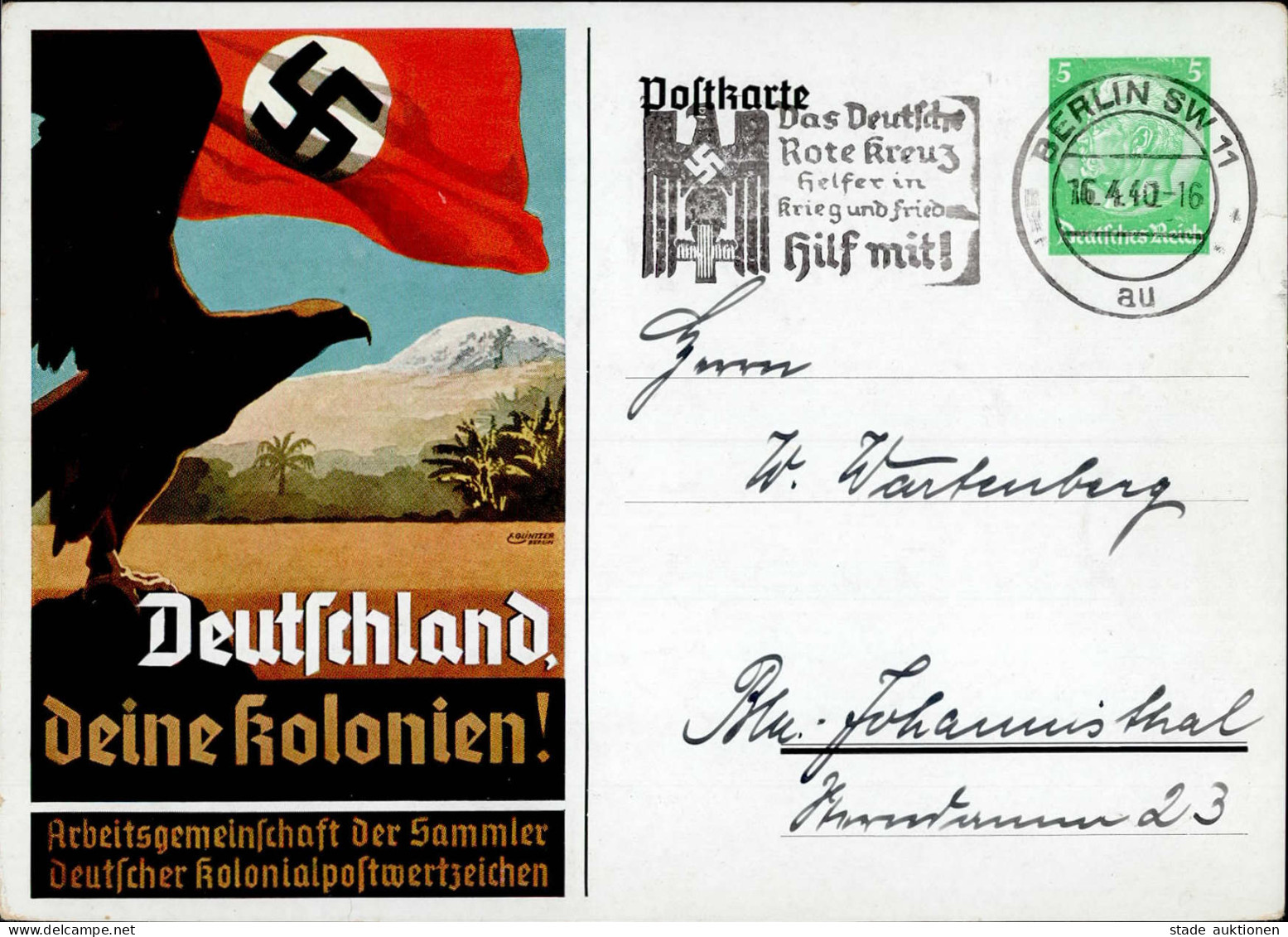 WK II Deutschland Deine Kolonien I-II Colonies - War 1939-45