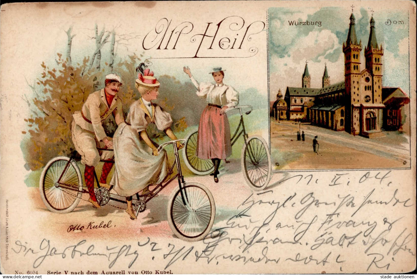 Fahrrad Tandem Würzburg, Dom 1904 I-II Cycles - Other & Unclassified