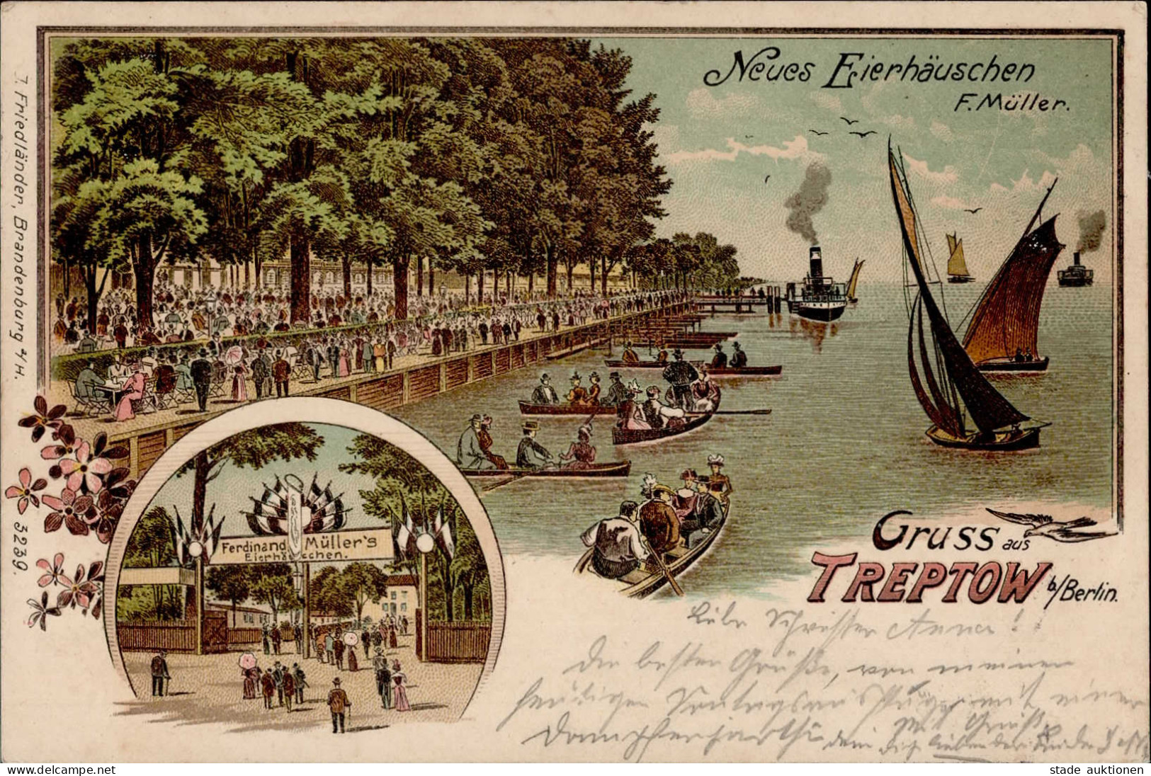 Berlin Treptow (1000) Gasthaus Eierhäuschen 1901 I-II - Other & Unclassified