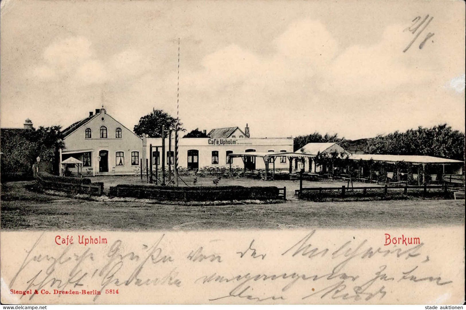 Borkum (2972) Cafe Upholm 1903 II (kl. Einriss) - Other & Unclassified