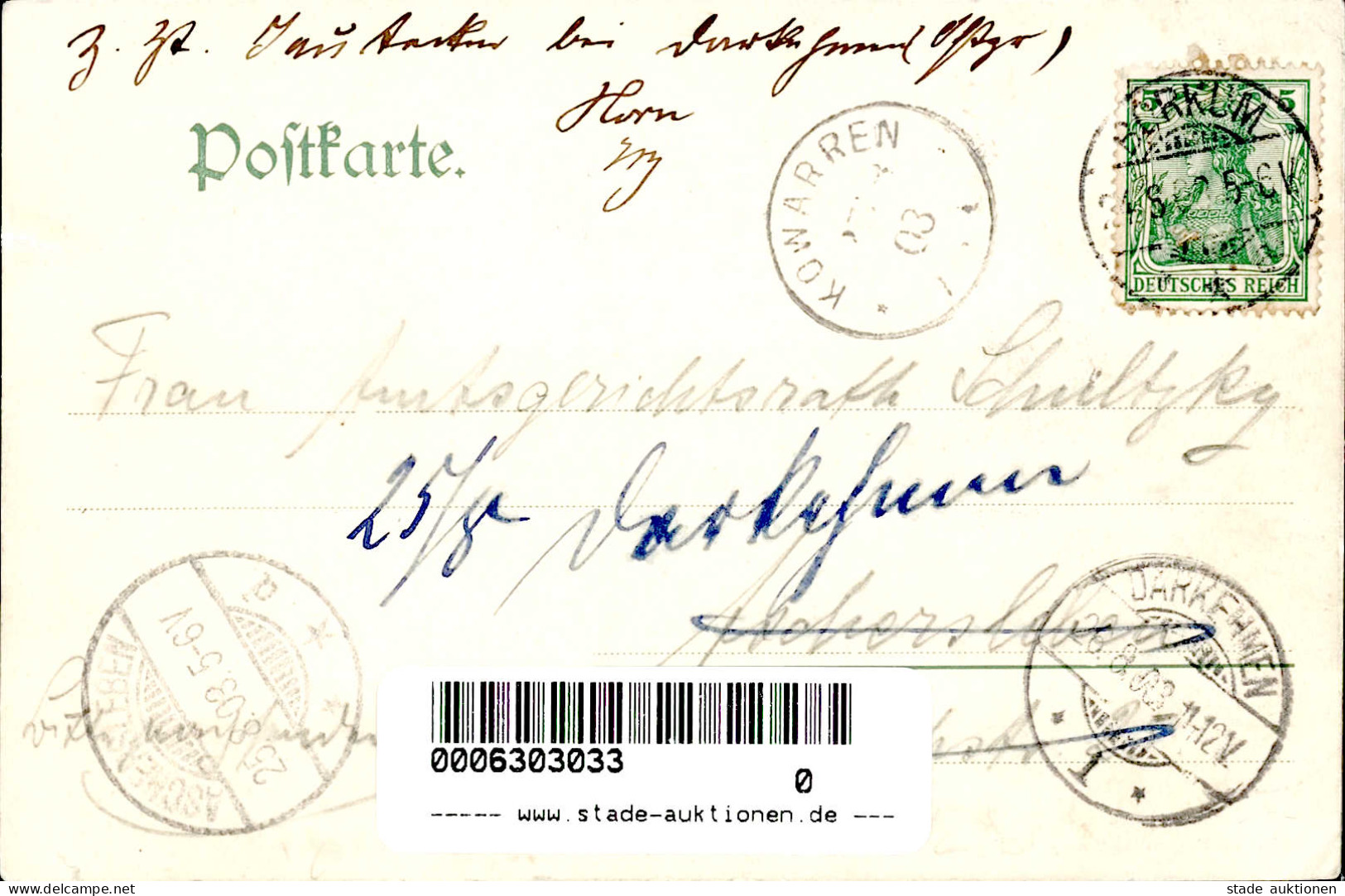 Borkum (2972) Cafe Upholm 1903 II (kl. Einriss) - Other & Unclassified