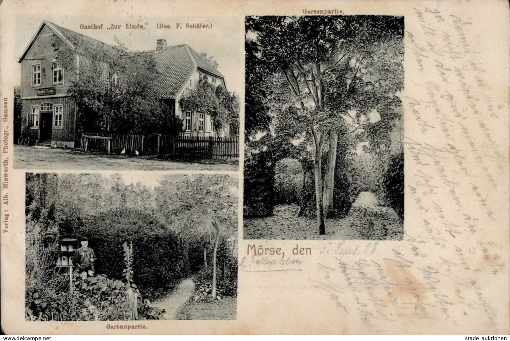 Mörse (3180) Gasthaus Zur Linde 1908 I-II - Other & Unclassified