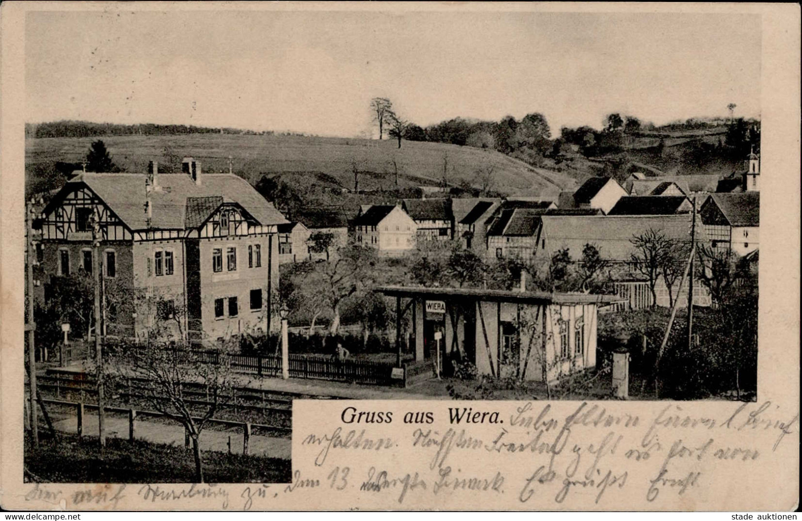 WIERA,Kr.Ziegenhain (3578) - BAHNHOF (Haltestelle) I-II - Other & Unclassified