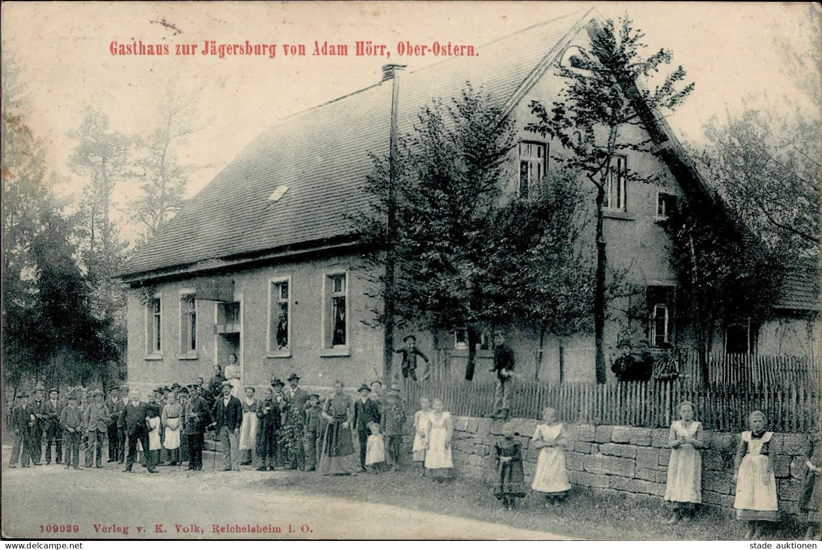 Reichelsheim (6101) Ober-Ostern, Gasthaus Zur Jägersburg II (Marke Entfernt) Paques - Other & Unclassified