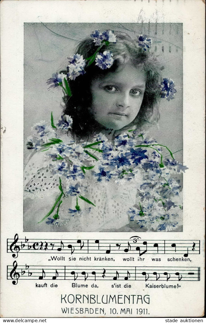 Wiesbaden (6200) Lieder-AK, Kornblumentag 10. Mai 1911 I-II - Other & Unclassified