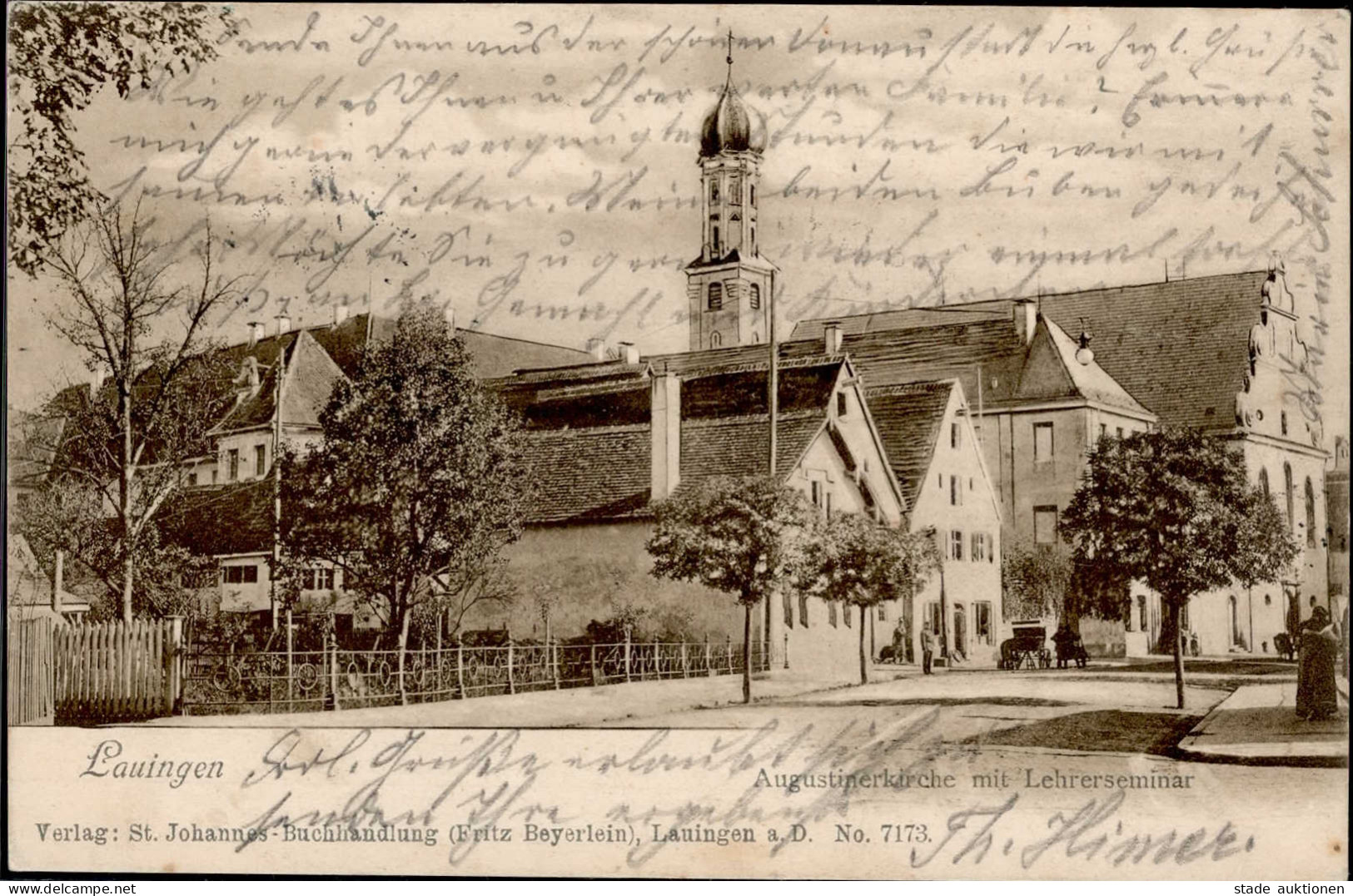 Lauingen (8882) Augustinerkirche 1901 I-II - Other & Unclassified