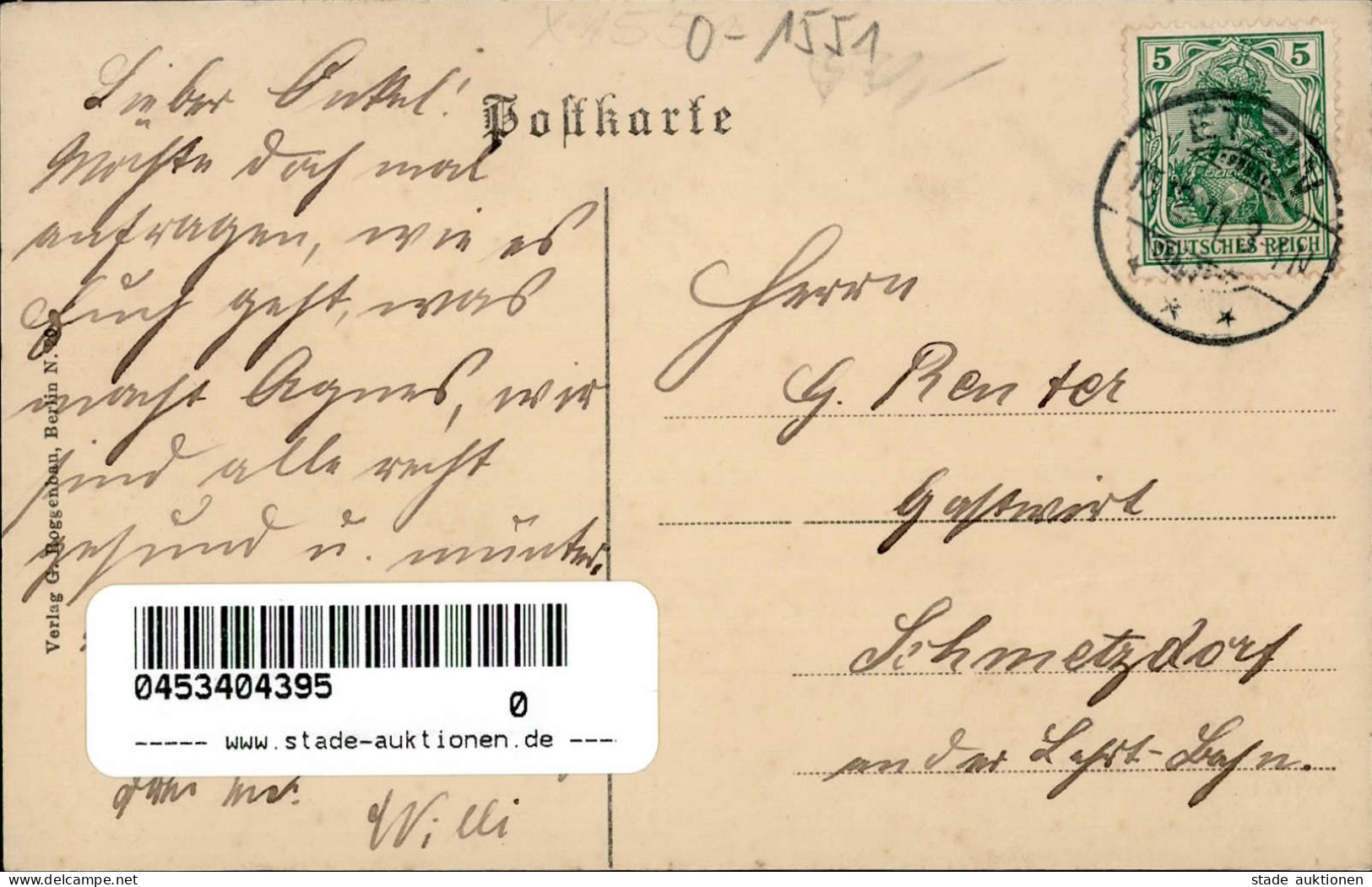ETZIN (o-1551) - Gasthof Willi Marzahn I - Other & Unclassified