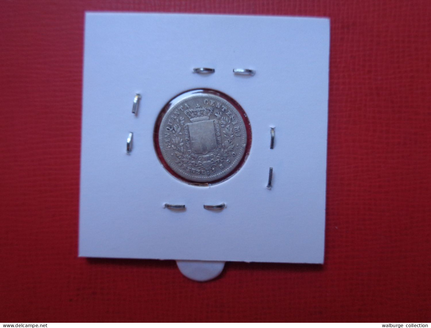 RE ELETTO 50 Cents 1860 "FIRENZE" ARGENT (A.22) - Governo Rivoluzionario Provvisiorio