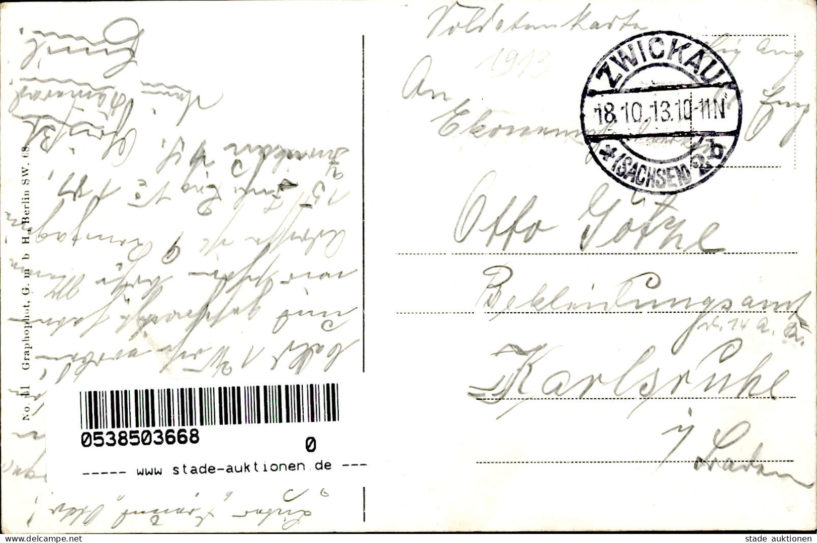 Zwickau (o-9500) Bahnhof, Straßenbahn 1913 I-II - Other & Unclassified