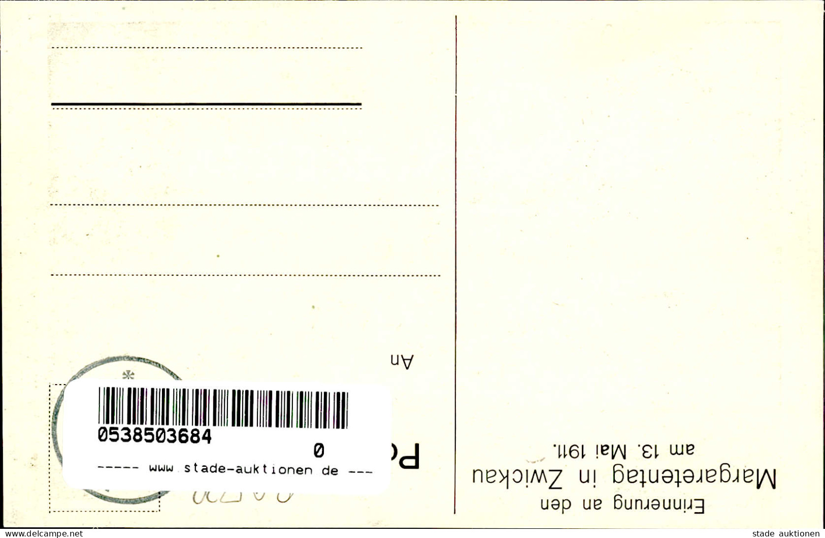 Zwickau (o-9500) Margaretentag 13. Mai 1911, Sign. I-II - Other & Unclassified